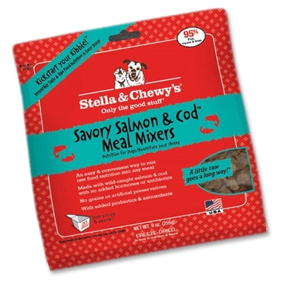 Stella And Chewys Dog Freeze-Dried Salmon And Cod Mixers 8oz.