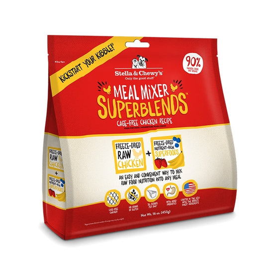 Stella And Chewys Dog Freeze-Dried Superblends Mixer Chicken 16oz.