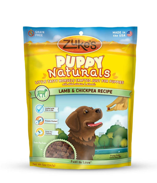 Zukes Puppy Naturals Lamb And Chickpea Recipe Dog Treats 5 oz.