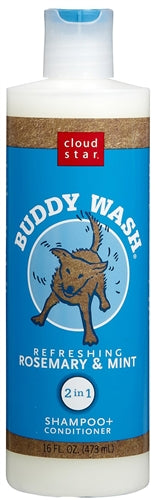 Cloud Star Buddy Wash Refreshing Rosemary and Mint Dog Shampoo and Conditioner; 16oz. Bottle