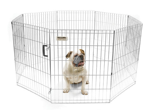 Precision Pet Products Exercise Pen Silver 1ea/30 in