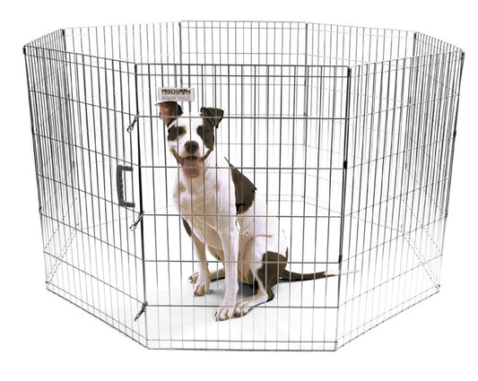 Precision Pet Products Exercise Pen Silver 1ea/36 in