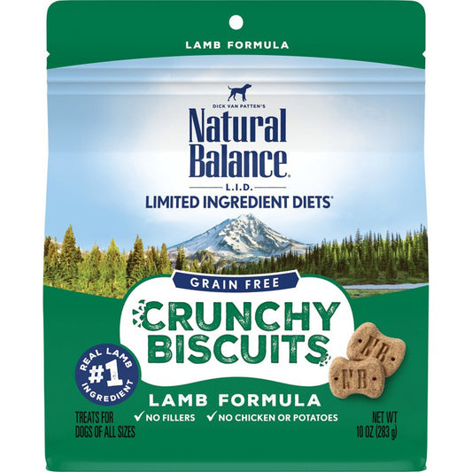 Natural Balance Pet Foods L.I.D. Grain Free Crunchy Biscuits Lamb 1ea/10 oz