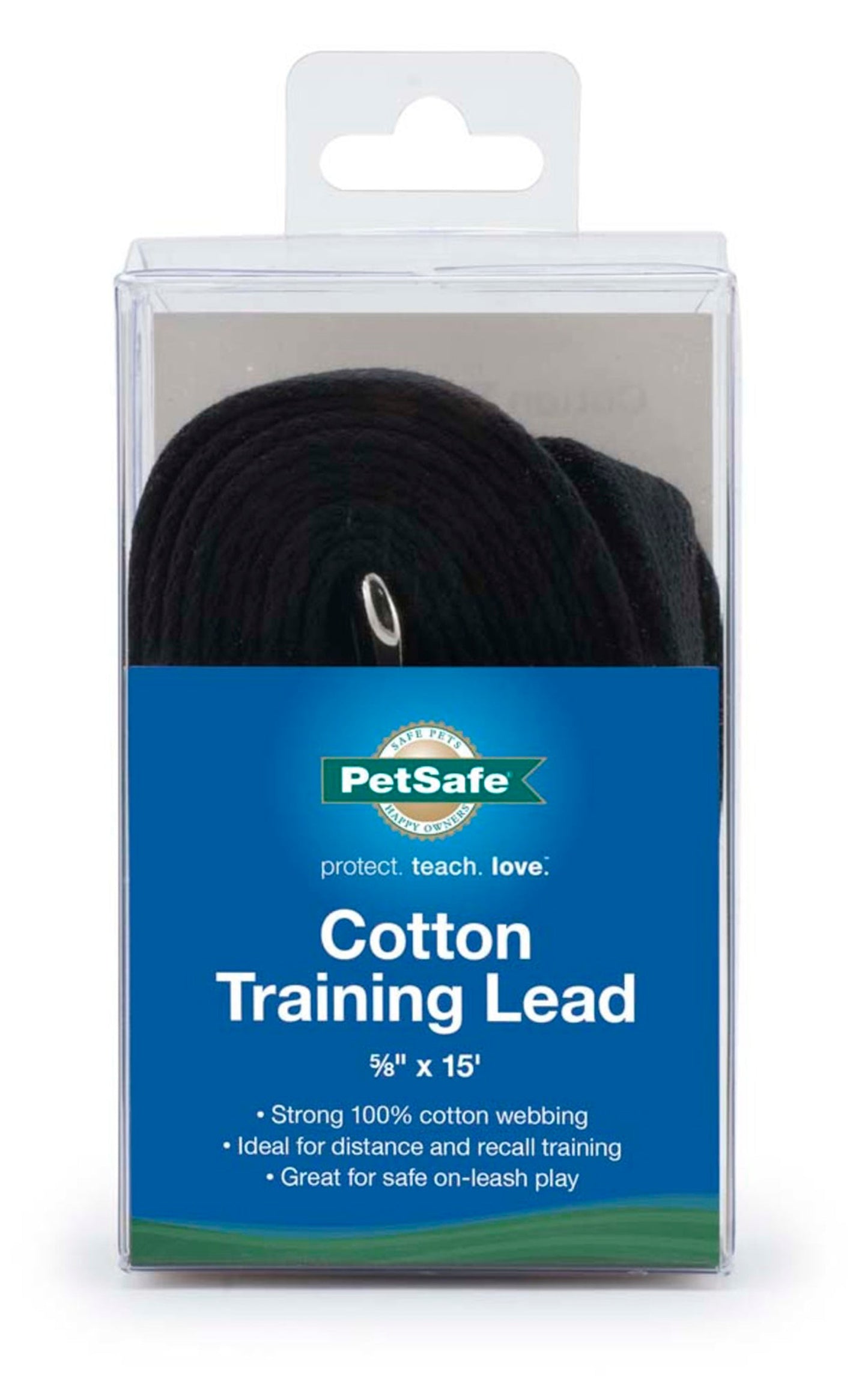 PetSafe Cotton Training Leash Black 1ea/5/8 In X 15 ft