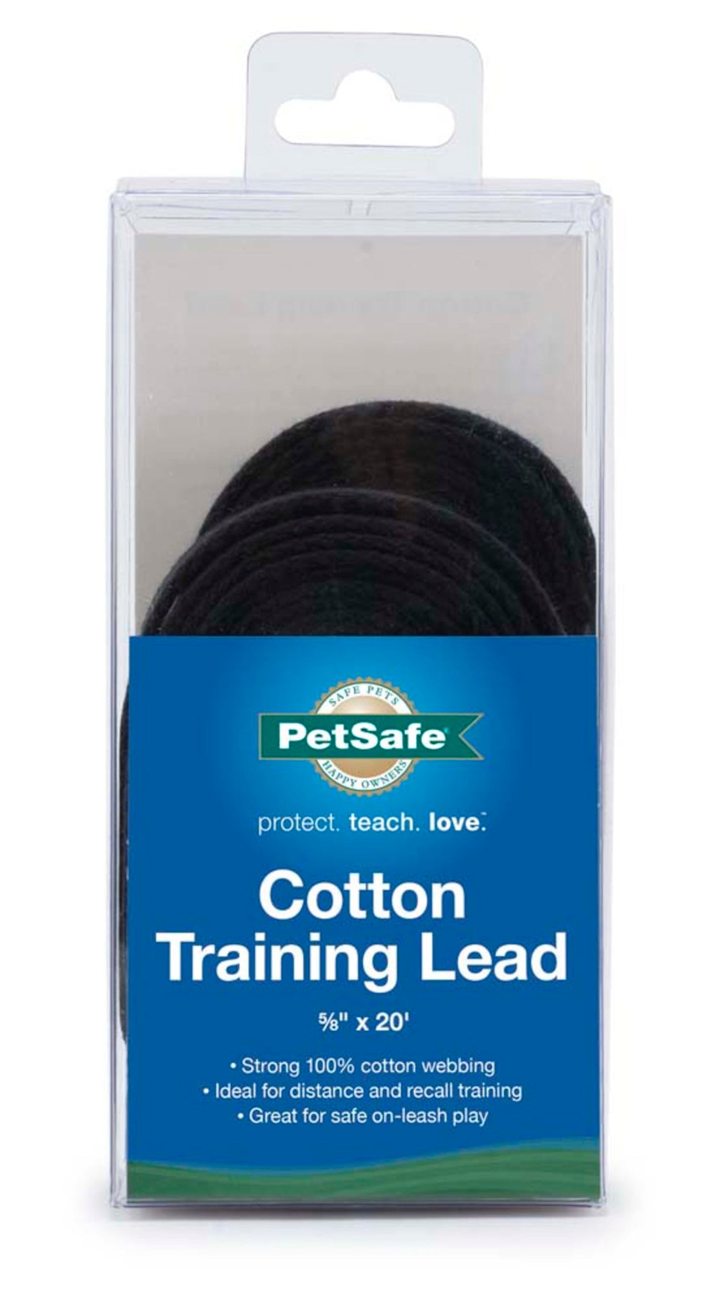 PetSafe Cotton Training Leash Black 1ea/5/8 In X 20 ft