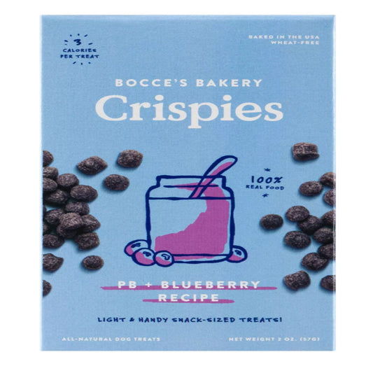 Bocces Dog Crispies Peanut Butter And Bulberry 2oz.